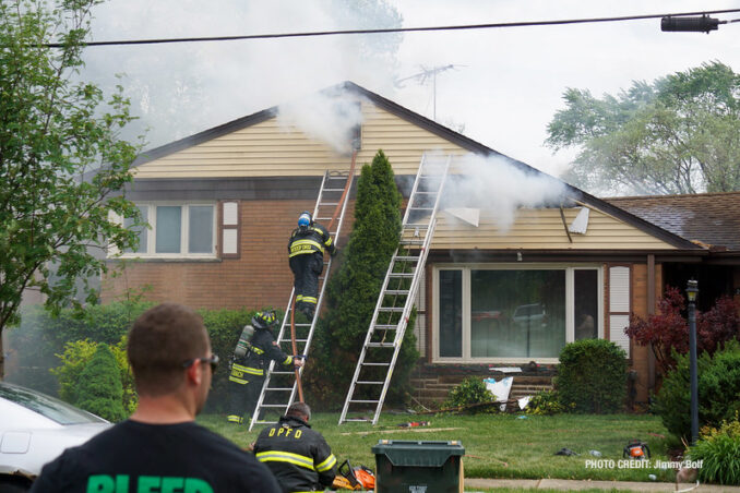 House fire on Milton Avenue, Park Ridge (PHOTO CREDIT: Jimmy Bolf)