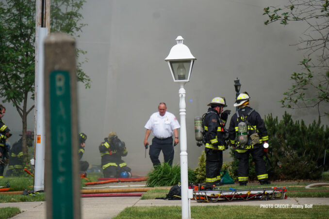 House fire on Milton Avenue, Park Ridge (PHOTO CREDIT: Jimmy Bolf)