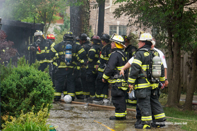 House fire on Milton Avenue, Park Ridge (PHOTO CREDIT: Jimmy Bolf)