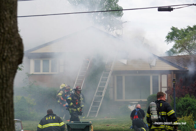 House fire on Milton Avenue, Park Ridge (PHOTO CREDIT: Jimmy Bolf)