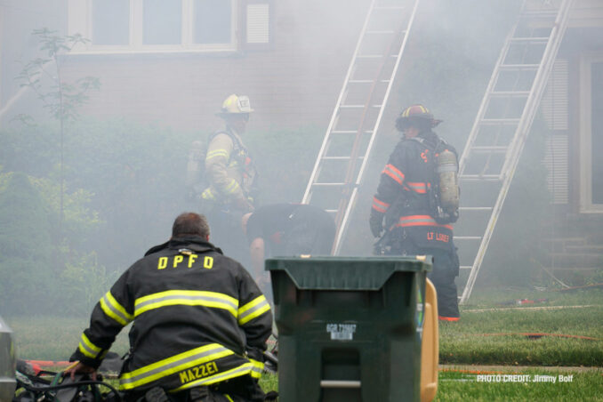 House fire on Milton Avenue, Park Ridge (PHOTO CREDIT: Jimmy Bolf)