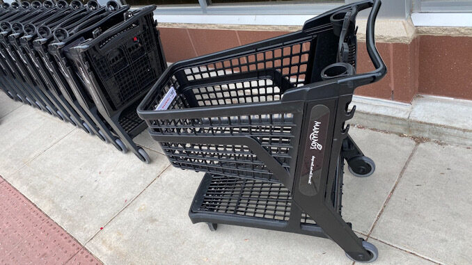 The new full-size polymer plastic shopping cart at Mariano's in Arlington Heights