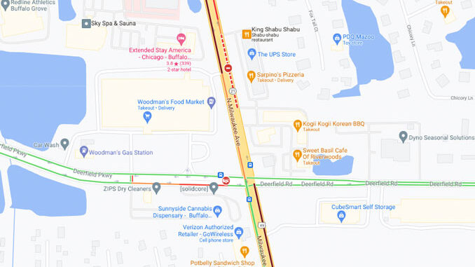 Crash Map Deerfield Parkway and Milwaukee Avenue in Lincolnshire