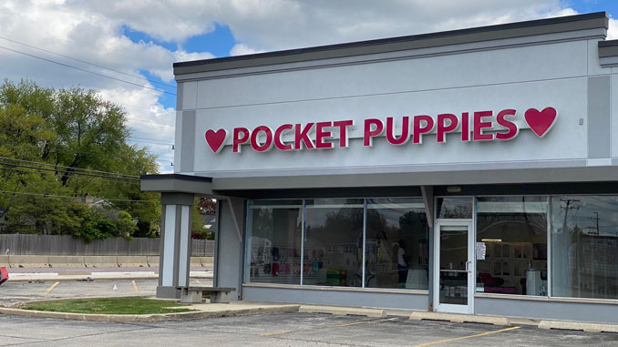 Pocket Puppies Store at Palatine Road and Windsor Drive in Arlington Heights