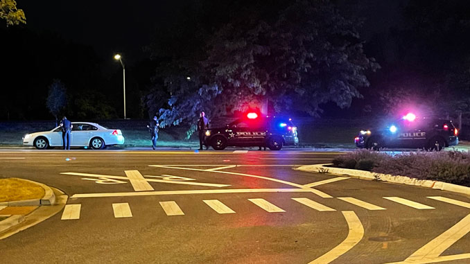 Traffic stop at US 14 EAST and Kensington Road in Arlington Heights, about 9:30 p.m. Sunday, May 23, 2021.