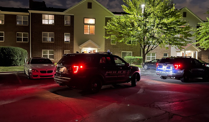 Police investigating at a home invasion on East Algonquin Road in Arlington Heights