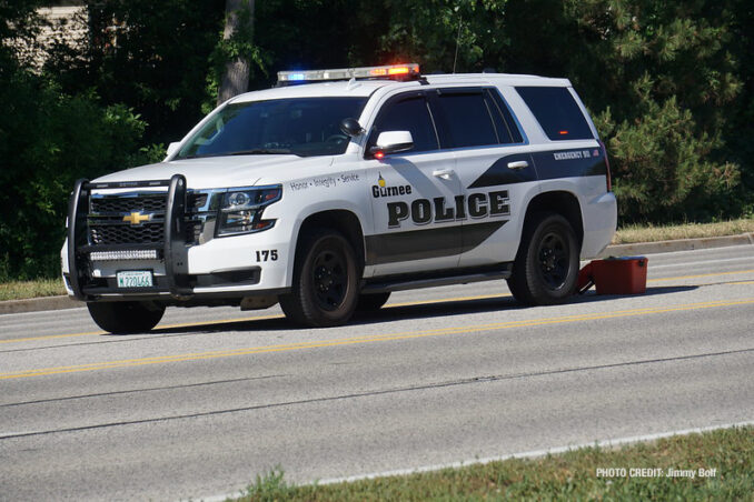 Gurnee Police and MCAT investigation on Washington Street west of Cemetery Road in Gurnee (PHOTO CREDIT: Jimmy Bolf)