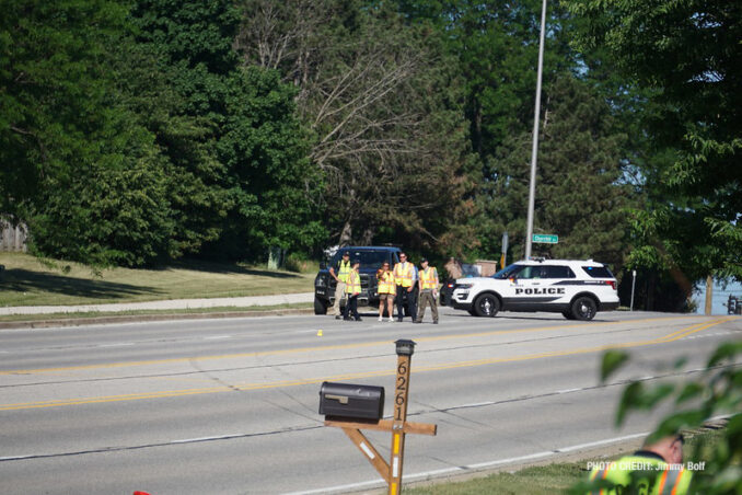 Gurnee Police and MCAT investigation on Washington Street west of Cemetery Road in Gurnee (PHOTO CREDIT: Jimmy Bolf)