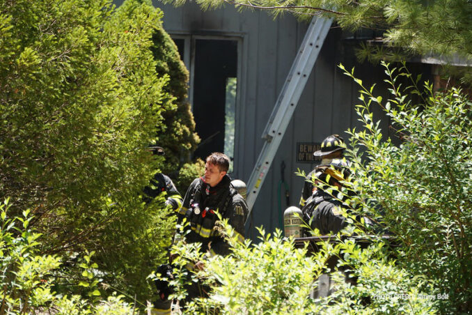 Fireground scene at Lake Zurich house fire on Monday, June 14, 2021 (PHOTO CREDIT: Jimmy Bolf)