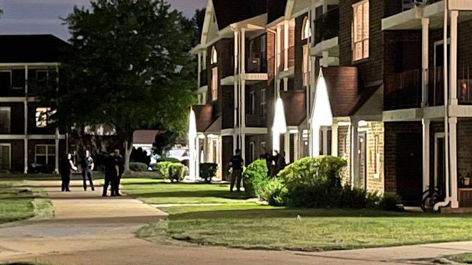 Police investigating at a home invasion on East Algonquin Road in Arlington Heights