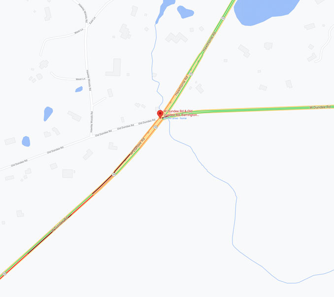 Crash Map Hawthorne Road Old Dundee Road Barrington Hills (Map data ©2021 Google)