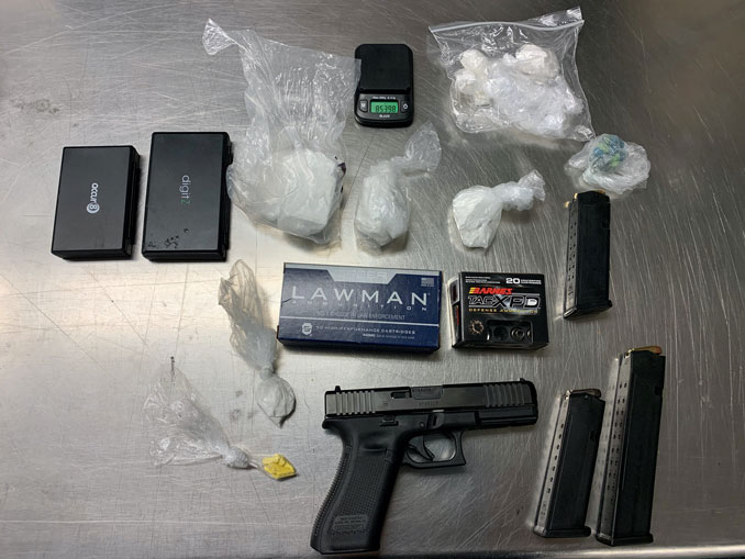 Drugs, equipment, handgun and ammunition with arrest of Angel Lopez -- accused drug dealer in Round Lake (SOURCE: Lake County Sheriff's Office)