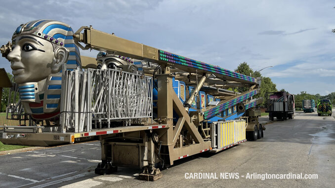 Setup for Recreation Park Carnival Jamboree by Frontier Days began Monday June 28, 2021