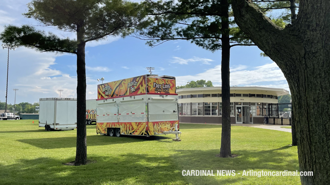 Setup for Recreation Park  Carnival Jamboree by Frontier Days began Monday June 28, 2021