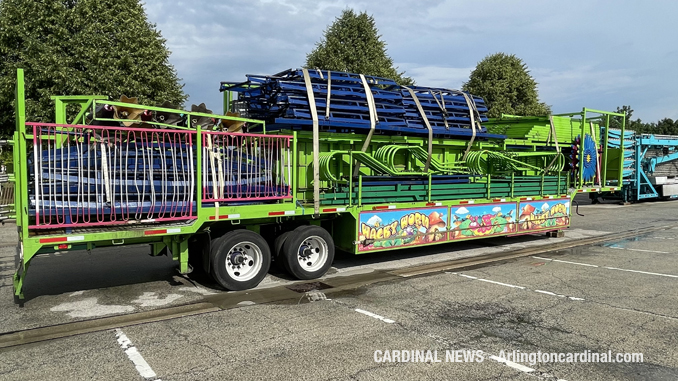 Setup for Recreation Park  Carnival Jamboree by Frontier Days began Monday June 28, 2021