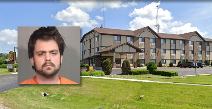 Trent Keegan McHenry County Jail after alleged armed robbery at Super 8 in Woodstock