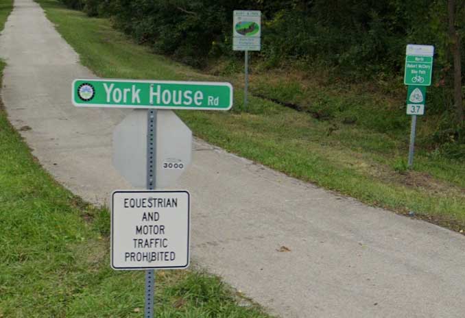 McCloryBike Path Entrance from Yorkhouse Road in Beach Park (Image Capture September 2019 ©2021 Google)