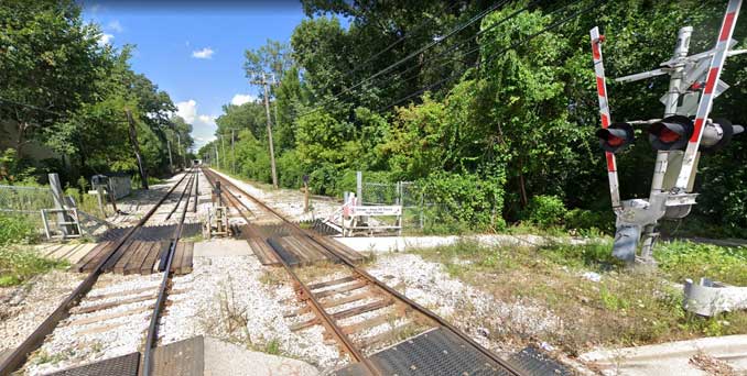 Street View of CTA Purple Line at Isabella Street (Image capture August 2019 ©2021)