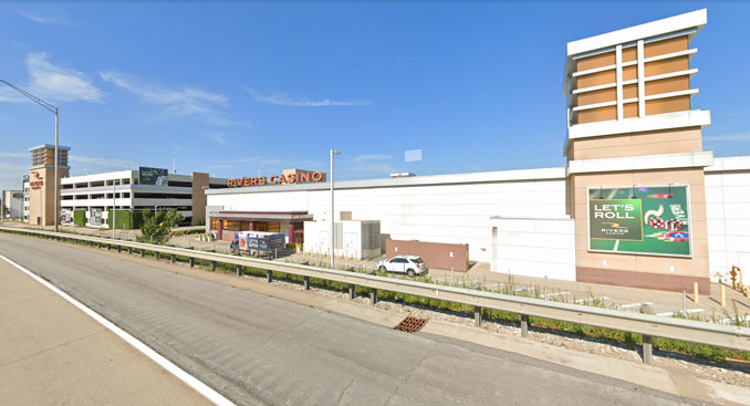 Rivers Casino Des Plaines (Google Street view captured August 2019 ©2021 Google)