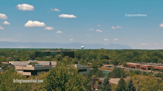 Smoke plume from Chemtool extra alarm fire in Rockton, Illinois north of Rockford