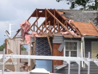 Second floor damage from a tornado