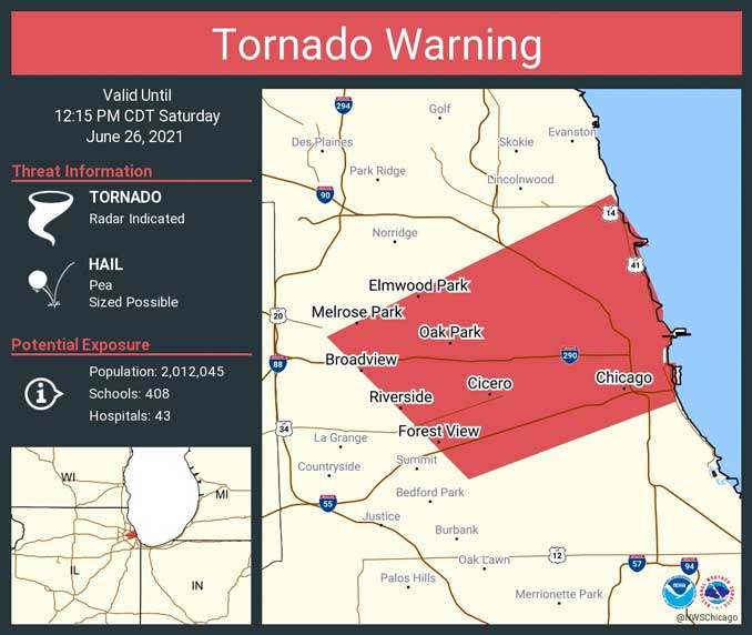 Tornado Warning June 26, 2021 11:49 AM CDT