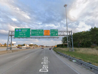 Outbound Dan Ryan Expressway and 47th Street Chicago (Image capture Augusts 2019 ©2021)