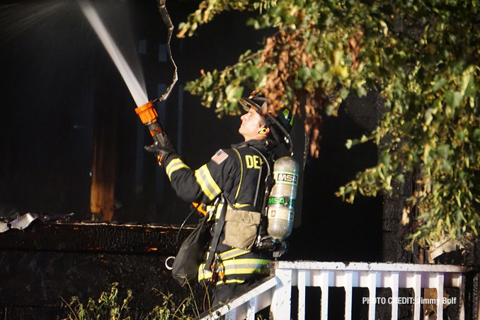 Libertyville fatal fire scene Friday morning, Augusts 13, 2021 (PHOTO CREDIT: Jimmy Bolf)