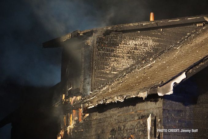 Libertyville fatal fire scene Friday morning, Augusts 13, 2021 (PHOTO CREDIT: Jimmy Bolf)