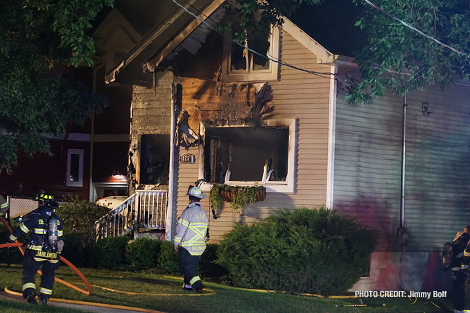 Libertyville fatal fire scene Friday morning, Augusts 13, 2021 (PHOTO CREDIT: Jimmy Bolf)