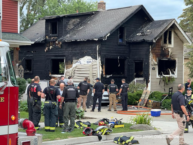 Libertyville fatal fire scene Friday morning, Augusts 13, 2021