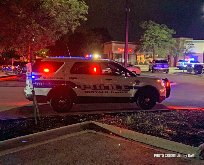 Buffalo Grove police at the scene of a fight at Astoria Banquets