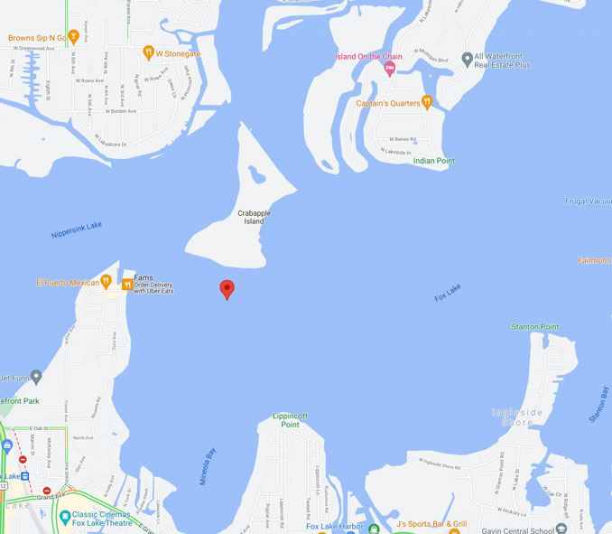 Map Fox Lake Rescue on Friday, August 20, 2021 (Map data ©2021 Google)