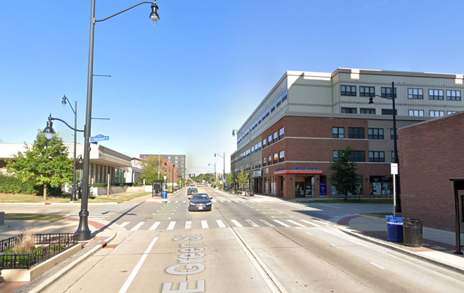 Green Street and 2nd Street Champaign Street View (Image Capture July 2019 ©2021)
