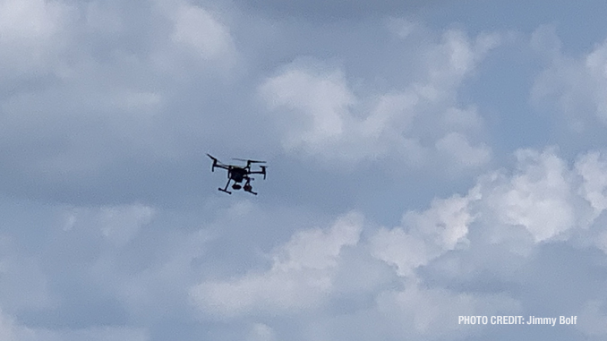 Drone at Fox Lake water rescue/recovery (PHOTO CREDIT: Jimmy Bolf).