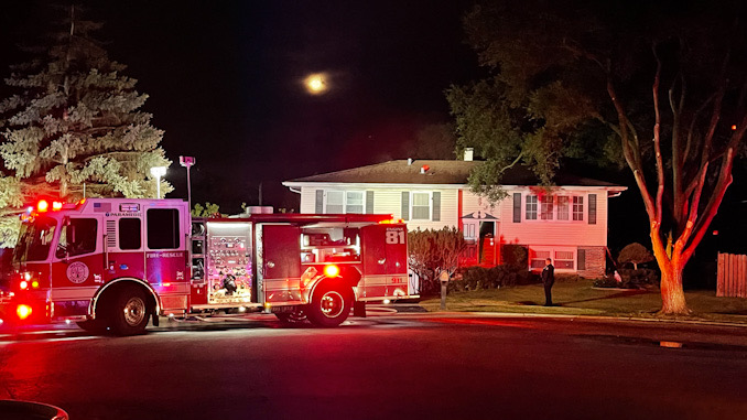 Fire crews working at High Grove Lane fire scene in Palatine