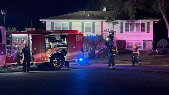 Fire crews working at High Grove Lane fire scene in Palatine