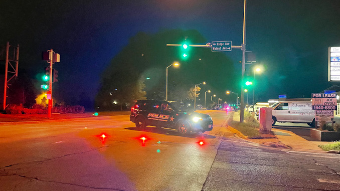 Police block Northwest Highway at Ridge Avenue for a crash scene at Northwest Highway and Euclid Avenue in Arlington Heights