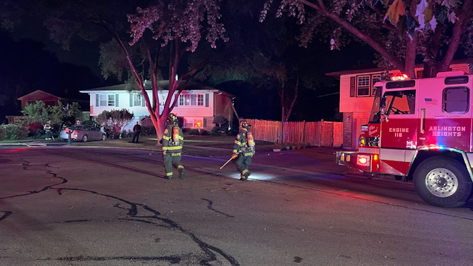 Fire crews working at High Grove Lane fire scene in Palatine 