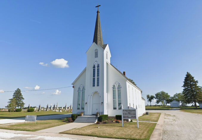 Extra alarm church fire at St. Paul's Luthern Church in Beecher, Illinois