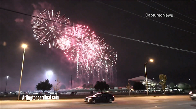 Fireworks at Arlington International Racecourse after possibly the last day of racing on Saturday, September 25, 2021