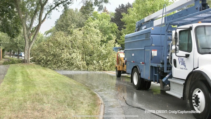 Storm damage on Deerpath Drive in Vernon Hills (SOURCE: Craig/CapturedNews)