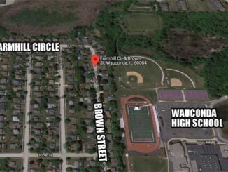 Motorcycle crash Farmhill Circle and Brown Street in Wauconda (SOURCE: Imagery ©2021 Google, Imagery ©2021 Maxar Technologies, U.S. Geological Survey, USDA Farm Service Agency, Map data ©2021)