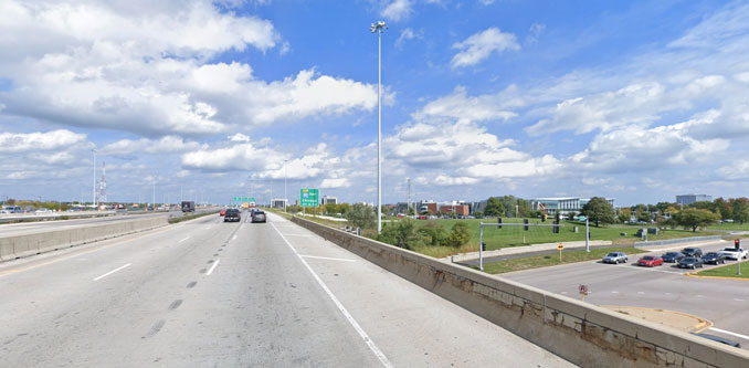 Northbound IL-53/I-290 Street View (Image captured October 2018 ©2021 Google)