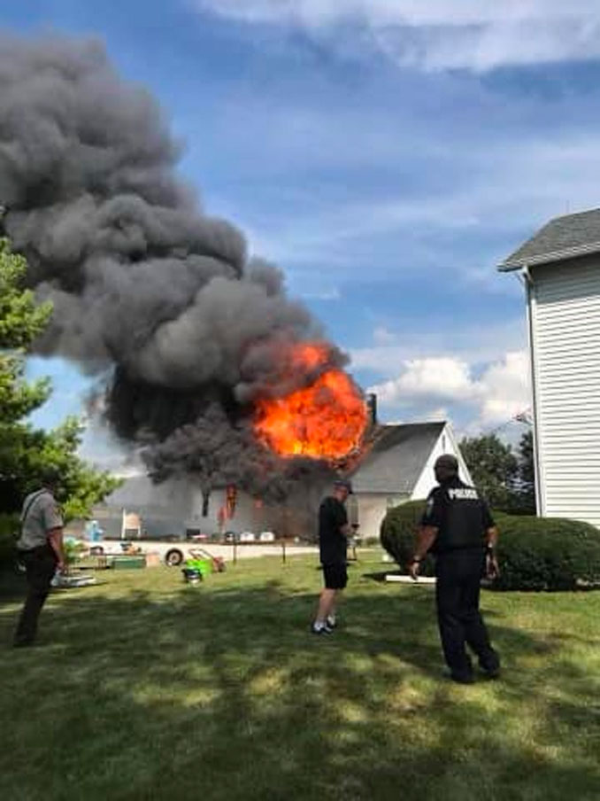 Fire at St Paul's Lutheran Church in Beecher, Illinois (SOURCE: St. Paul's Ev Lutheran Church - LCMS in Chicago Heights)