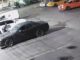 AUTO THEFT IN PROGRESS: Suspect crouching at the scene while auto theft of Dodge Challenger SRT Hellcat is underway (SOURCE: Security video at scene on Harlem Avenue near Addison Street Chicago)