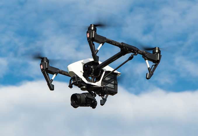 Camera drone with gimbal