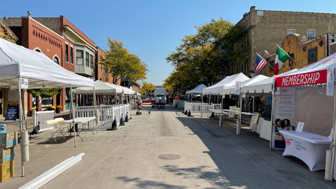 Harmony Fest setup in Arlington Heights Friday, October 1, 2021