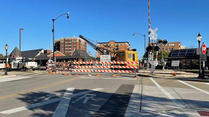 Union Pacific railroad work at Dunton Avenue