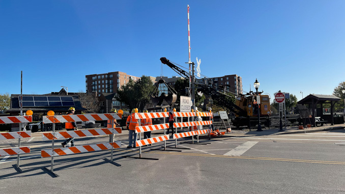 Union Pacific railroad work at Dunton Avenue